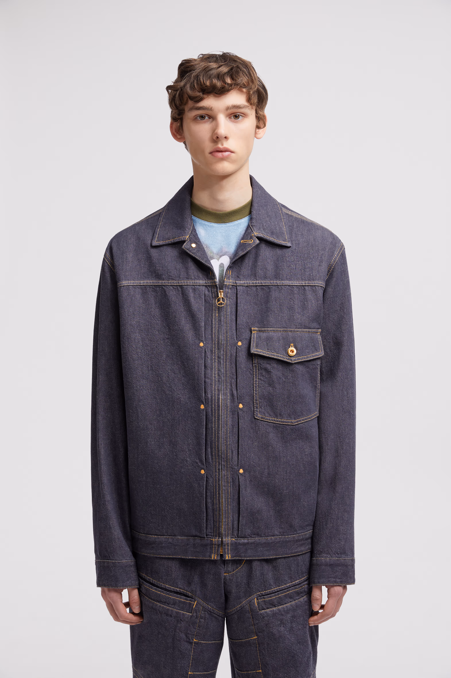 Moncler x Mercedes-Benz by NIGO Nepit Denim Jacket Men Denim Blue Moncler 5